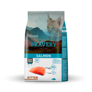 Bravery salmon kitten para gatitos 2 kg