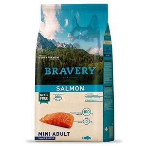 Bravery salmon mini adult small breeds para perros 2 kg