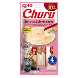 Churu Senior 10+ Atún y Salmón para Gatos