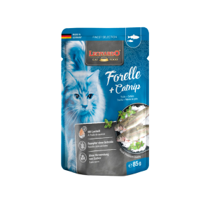 Leonardo Finest Selection trucha y catnip para gatos 85 g