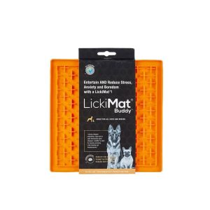 LickiMat buddy orange comedero interactivo para perros